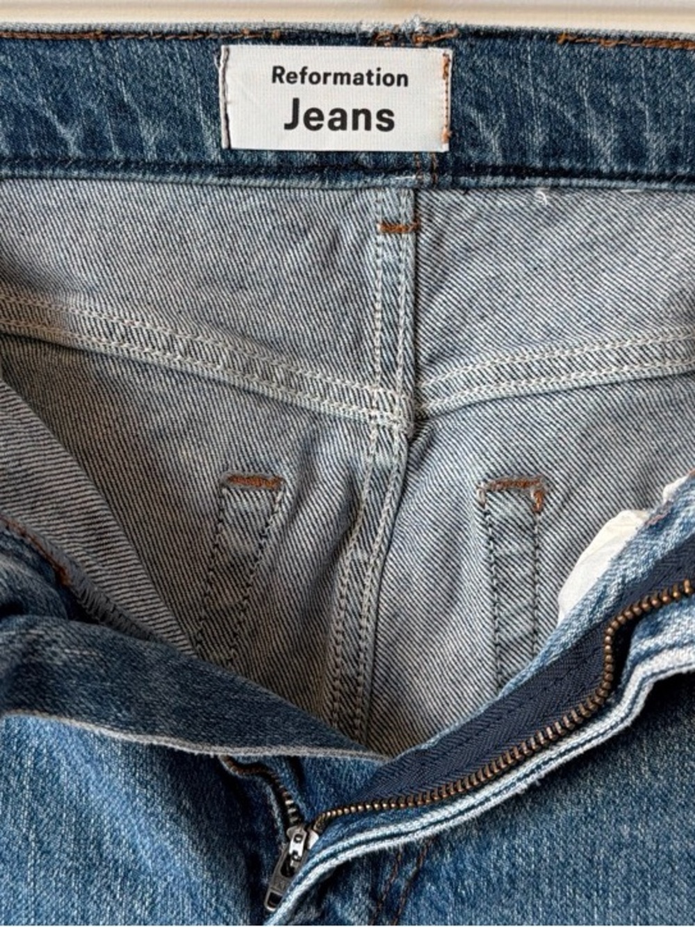 Reformation Palermo High-Rise Straight Leg Denim